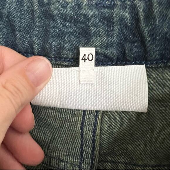 *NEW* MM6 Maison Margiela Three Tone Combo Denim Wide Leg Jeans Size 40 (US 4) - Picture 7 of 12